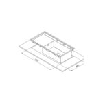 سینک ظرفشویی استیل توکار یک لگنه کن مدل BCN305 - Image 4