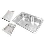 سینک ظرفشویی استیل توکار یک لگنه نگین الماس مدل SA54 - Image 2