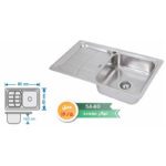 سینک ظرفشویی استیل توکار یک لگنه نگین الماس مدل SA-40 - Image 3