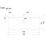 سینک ظرفشویی استیل کن مدل cn104 توکار - Image 6