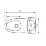 توالت فرنگی مروارید مدل سانتا 72 B - Image 3