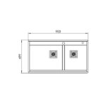 سینک ظرفشویی کن مدل 90-BCN302 توکار - Image 4