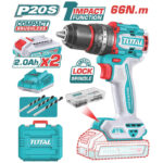پیچ گوشتی شارژی 20 ولت توتال مدل TDLI20668-66N.M - Image 2