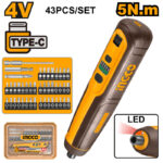 پیچ گوشتی شارژی اینکو مدل CSDLI04062 مجموعه 43 عددی - Image 2