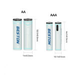 باتری قلمی و نیم قلمی قابل شارژ بستون مدل USB-TYPE C بسته 4 عددی - Image 2